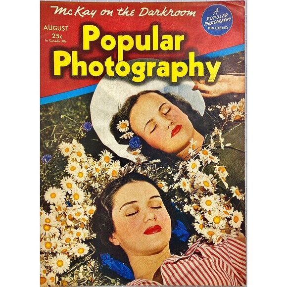 Popular Photography August 1941 Summer Meadow Theme Vintage Cover Only Photo - Picture 1 of 3